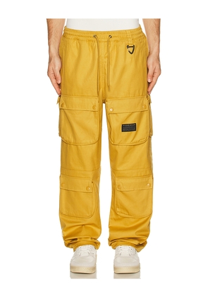 Billionaire Boys Club Hemisphere Cargo Pants in Mustard. Size M. Also in S, L, XL/1X.