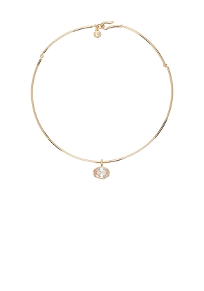 BaubleBar Jelane Gem Collar Necklace in Metallic Gold.