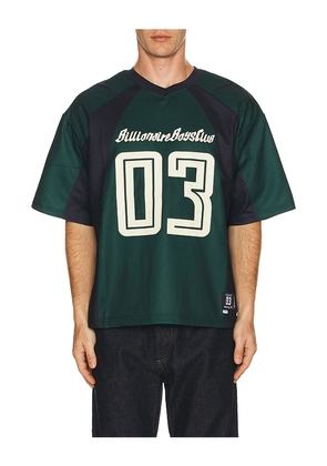 Billionaire Boys Club O-line Knit Jersey Tee in Dark Green. Size M. Also in S, L, XL/1X.