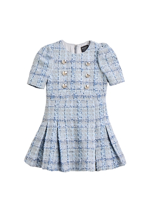 Bardot Junior Ines Boucle Dress in Blue. Size 5. Also in 4, 7.