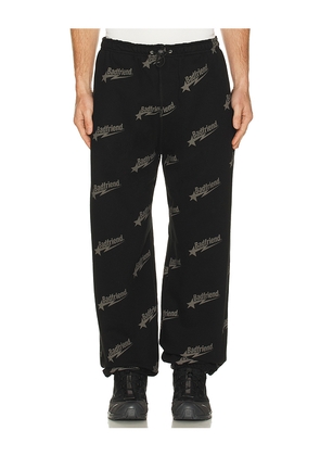 Badfriend Star Sweatpant in Black. Size M. Also in S, L, XL/1X.