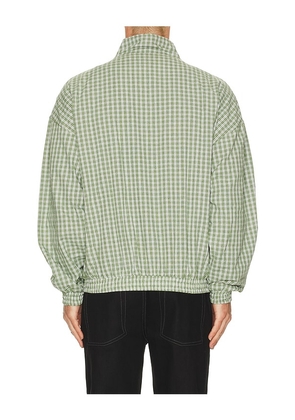 Badfriend Gingham Plaid Full Zip Jacket in Green. Size XL/1X. Also in L.