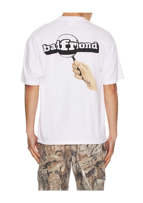 Badfriend Magnify Tee in White. Size M. Also in S, L, XL/1X.