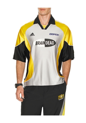 adidas Originals x Brain Dead Short Sleeve Jersey in Grey. Size M. Also in S, L, XL/1X.