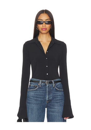 Eterne Charlie Matte Jersey Top in Black. Size XS. Also in S.