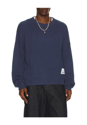 DRMERS CLUB Drmers Ribbed Knit Sweater in Blue. Size M. Also in S, L.