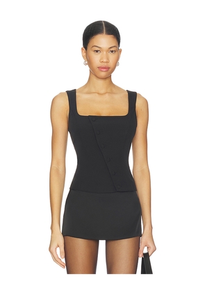 ALL THE WAYS Gwynne Button Up Top in Black. Size M. Also in L, S, XL, XS, XXS.