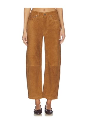Citizens of Humanity Suede Miro Relaxed Pant in Cognac. Size 27. Also in 25, 26, 28, 29.