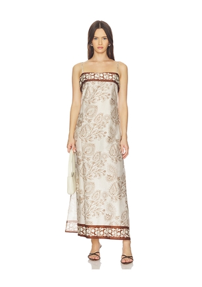 Especia Safran Midi Dress in Neutral. Size M. Also in L, S, XL, XS.