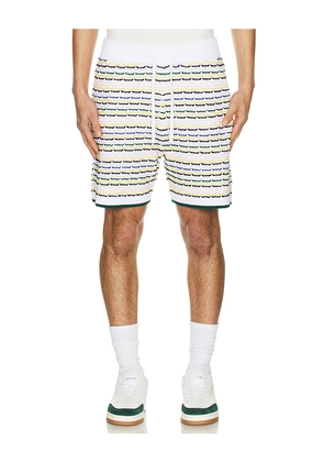 Casablanca Tuck Stitch Shorts in White. Size XXL/2X. Also in S, M, L.