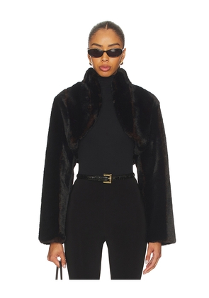 Apparis Odette Shaved Mink Bolero in Black. Size M. Also in L.