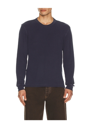 Citizens of Humanity Waffle Crewneck in Blue. Size M. Also in L, S, XL/1X.