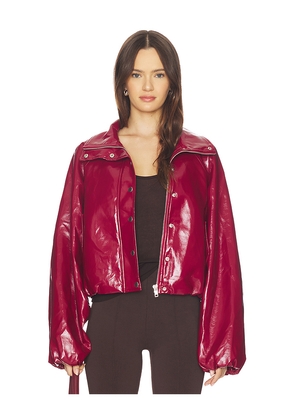 BY.DYLN Selena Jacket in Red. Size M. Also in XS, S, L, XL.