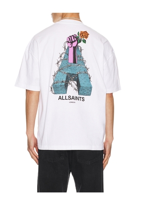 ALLSAINTS Defiance Crew Tee in White. Size M. Also in S, L, XL/1X.
