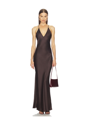 ANINE BING Laurel Dress in Chocolate. Size M. Also in S.