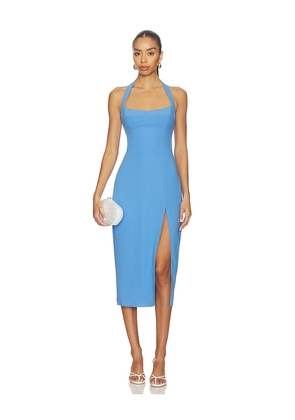 Amanda Uprichard Antonella Midi Dress in Blue. Size M. Also in L, S, XL, XS.