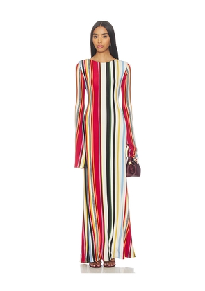 Cala de la Cruz Amay Dress in Red, Cream. Size M. Also in L, S, XS.