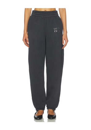 Alexander Wang Hotfix Logo Sweatpant in Charcoal. Size S. Also in M, XS.