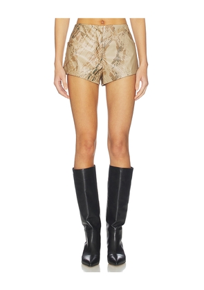 BY.DYLN Brayden Micro Short in Beige. Size M. Also in XS, S, L, XL.