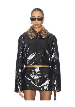 BY.DYLN Lenni Cropped Jacket in Black. Size M. Also in XS, S, L, XL.