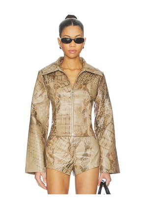 BY.DYLN Gisella Jacket in Beige. Size M. Also in XS, S.