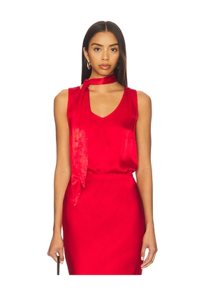 Bobi Tank With Removable Neck Tie in Red. Size M. Also in XS, S, L, XL.