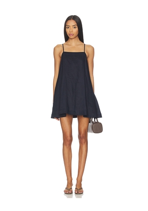 Bondi Born Leiden Flared Mini Dress in Navy. Size M. Also in S, L.
