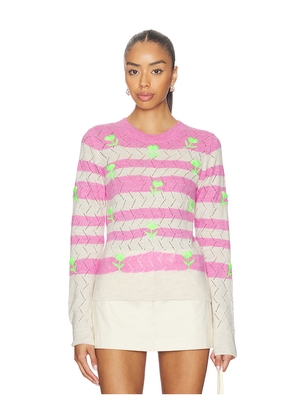 Essentiel Antwerp Jivine Knit Pullover in Pink. Size M. Also in XS, S, L, XL.