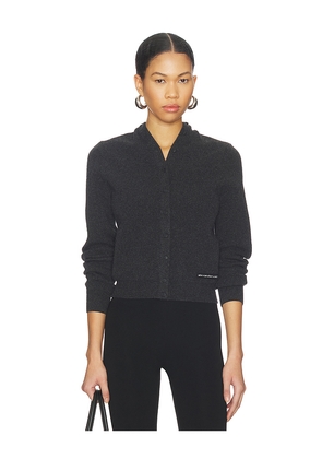 Alexander Wang Knit Logo Cardigan in Charcoal. Size S. Also in L.