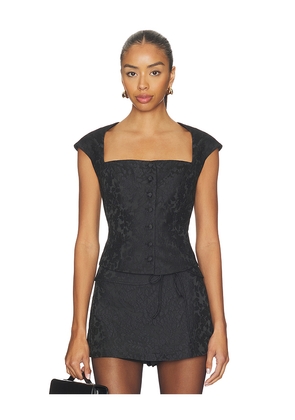 Amanda Uprichard Cara Top in Black. Size M. Also in L, S, XL, XS.