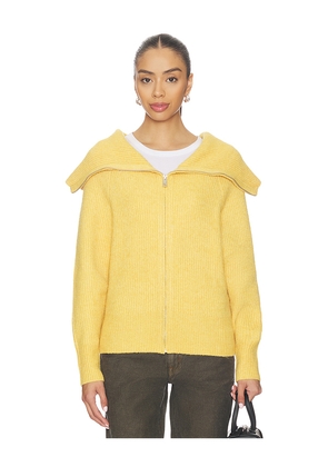 Elodie the Label Leigh Zipup Sweater in Mustard. Size M. Also in S, L.