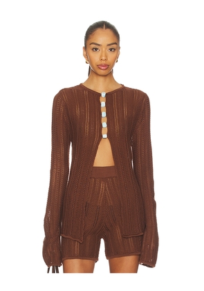 Baobab Corsica Top in Brown. Size M. Also in XS, L.