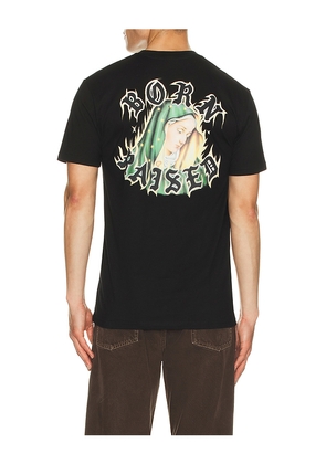 Born x Raised Guadalupe Tee in Black. Size L. Also in S, M, XL/1X.