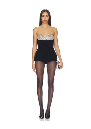 Camila Coelho Paloma Romper in Black. Size M. Also in XXS, XS, S, XL.