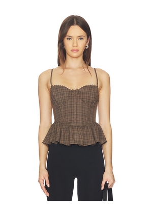 ASTR the Label Baylin Top in Brown. Size M. Also in L, S, XL, XS.