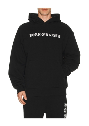 Born x Raised Standard Hoodie in Black. Size M. Also in S, L, XL/1X.