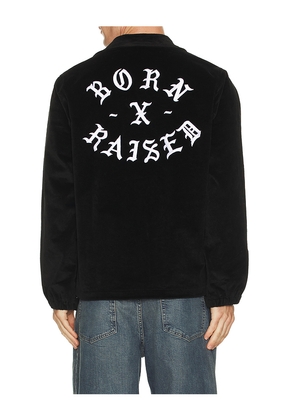 Born x Raised Zine Corduroy Coach Jacket in Black. Size M. Also in L.