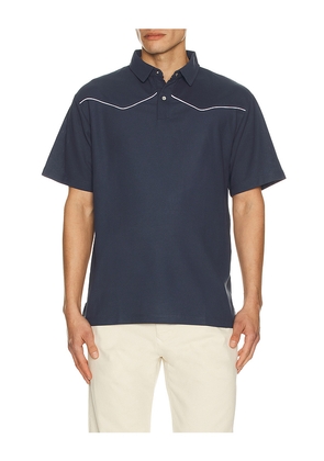 Devereux Golf The Western Polo in Blue. Size M. Also in L, S, XL/1X.