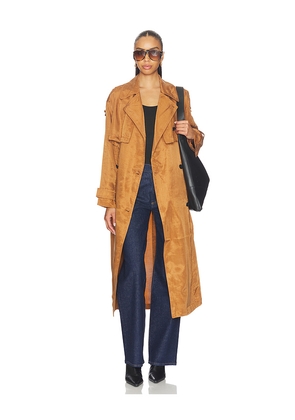 ALLSAINTS Linnie Trench in Cognac. Size M. Also in S, L.