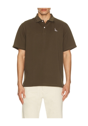Devereux Golf The Scorpion Icon Polo in Brown. Size M. Also in L, S, XL/1X.