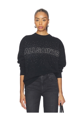 ALLSAINTS Sprinkle Etta Sweatshirt in Black. Size M. Also in XS, S, L.