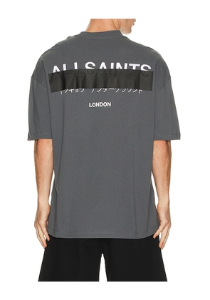 ALLSAINTS Redact Tee in Blue. Size M. Also in L, XL/1X.