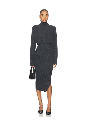 ALLSAINTS Sabine Dress in Charcoal. Size S. Also in XS, M, L.