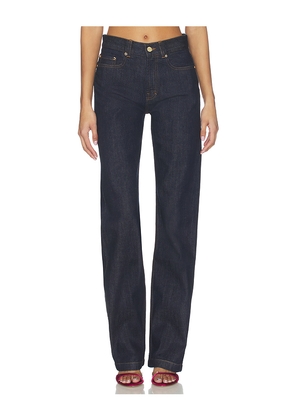 Casablanca Selvedge Embroidered Laurel Jean in Navy. Size 24. Also in 23, 28, 30.