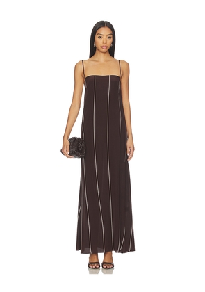 Bondi Born Orta Silk Slip Dress in Brown. Size M. Also in S.