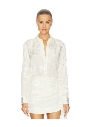 HEMANT AND NANDITA Oversized Shirt in Ivory. Size M. Also in XXS, XS, S, L, XL.