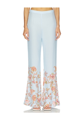 HEMANT AND NANDITA Wide Leg Pants in Baby Blue. Size M. Also in XS, S, XL.