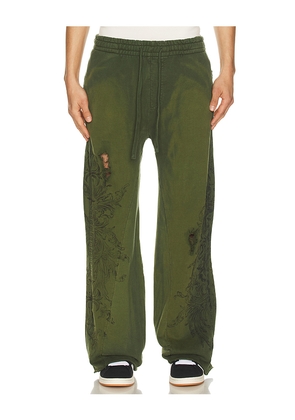 Affliction Jump Sweatpants in Olive. Size M. Also in S, L, XL/1X.