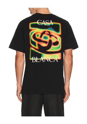 Casablanca Heat Map Classic T-Shirt in Black. Size L. Also in M, XL/1X, XXL/2X.