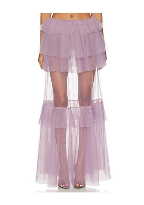 AKNVAS Vilhelmine Tiered Tulle Skirt in Lavender. Size 4. Also in 6.
